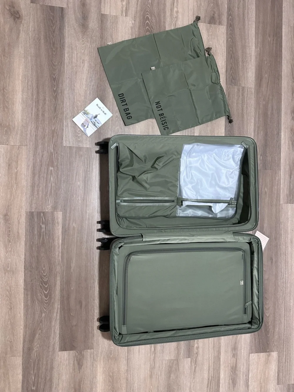 BEIS Olive Green Hardside Carry-On Spinner